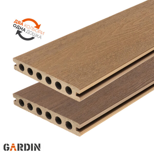 Композитна терасна дошка Gardin Deco Cinnamon Teak/Atlantic Walnut