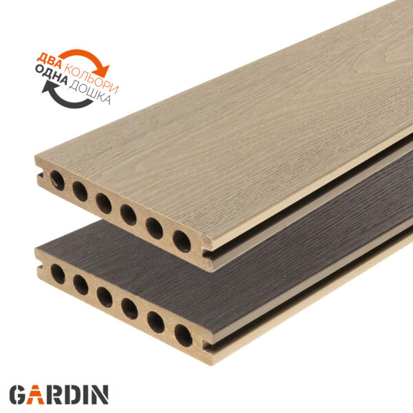 Композитна терасна дошка Gardin Deco Silver Fir/Dark Silver