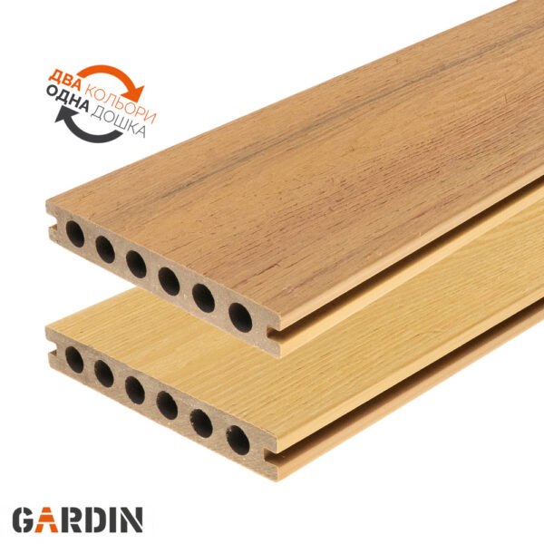 Композитна терасна дошка Gardin Deco Oak Winchester/Golden Ipe