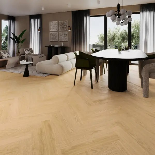 Вінілова підлога Barlinek Aura Line Herringbone Benjamin Oak
