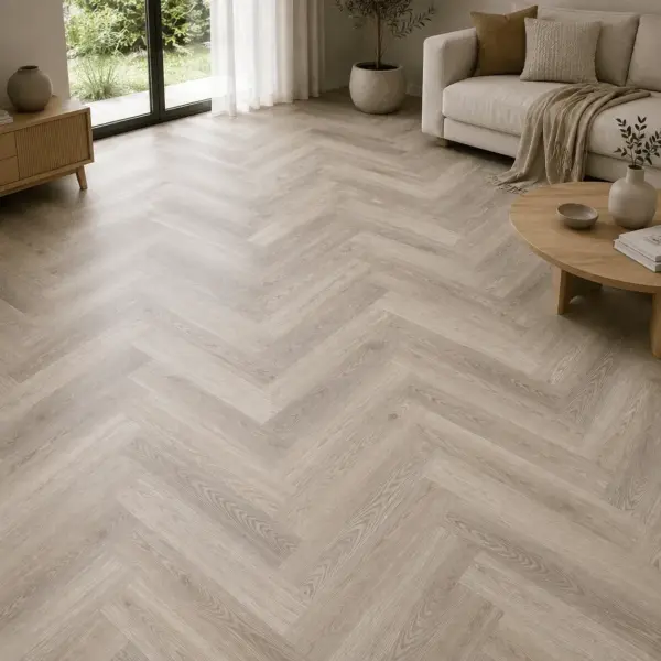 Виниловый пол Vinilam Herringbone 65325 Дуб Грін Грей